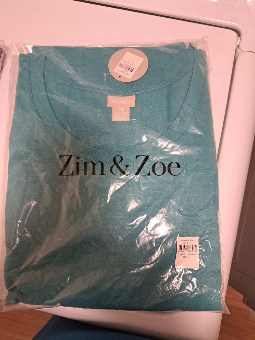 Turquoise T-Shirt Dress - Picture 2 of 5